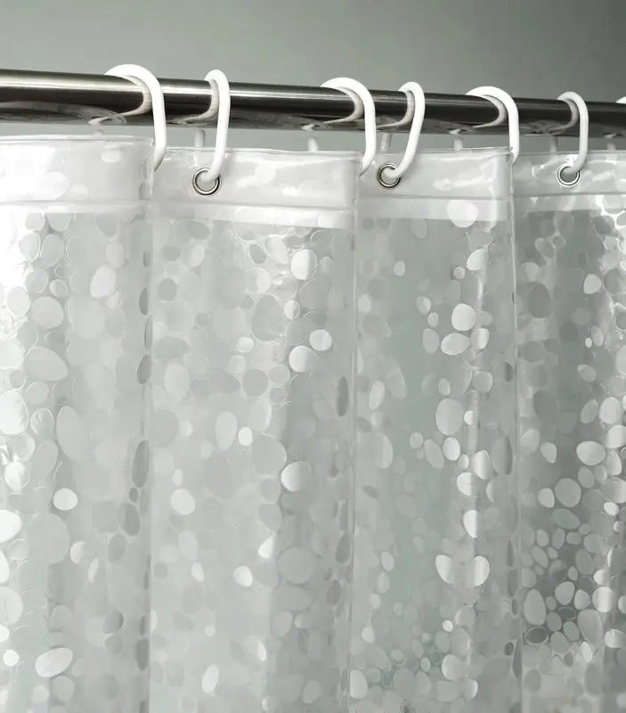 Floraweg 3D Clear Pebble Shower Curtain