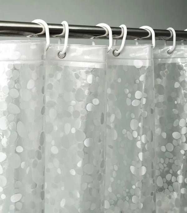 Floraweg 3D Clear Pebble Shower Curtain