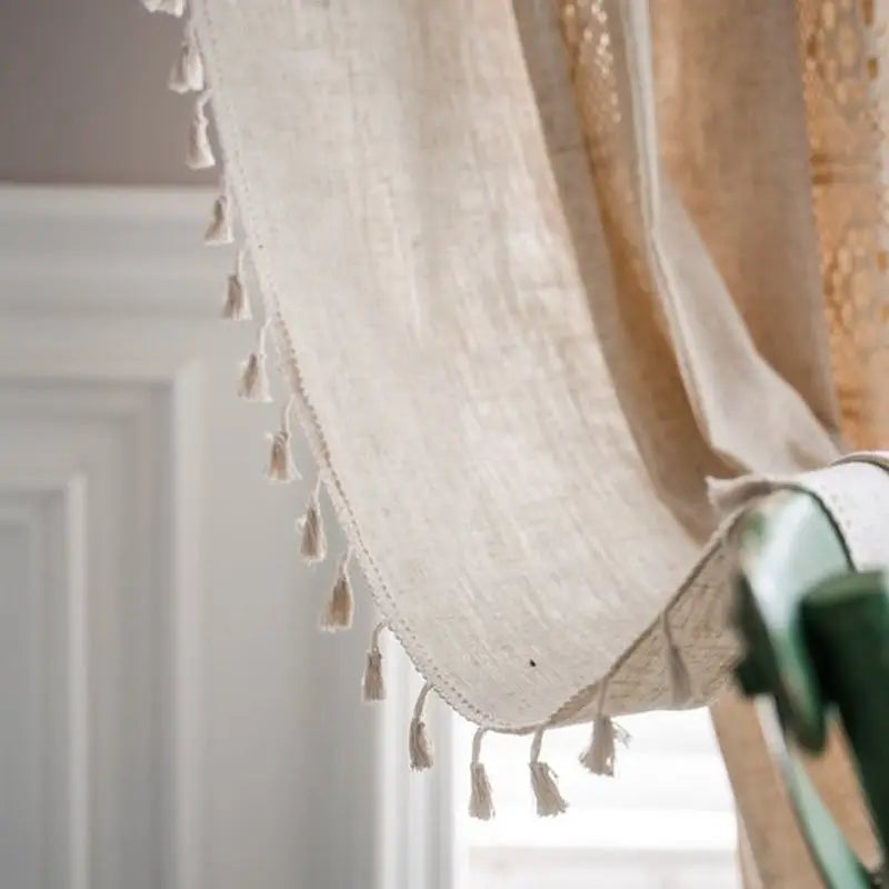 Boho Crochet Lace Sheer Curtains