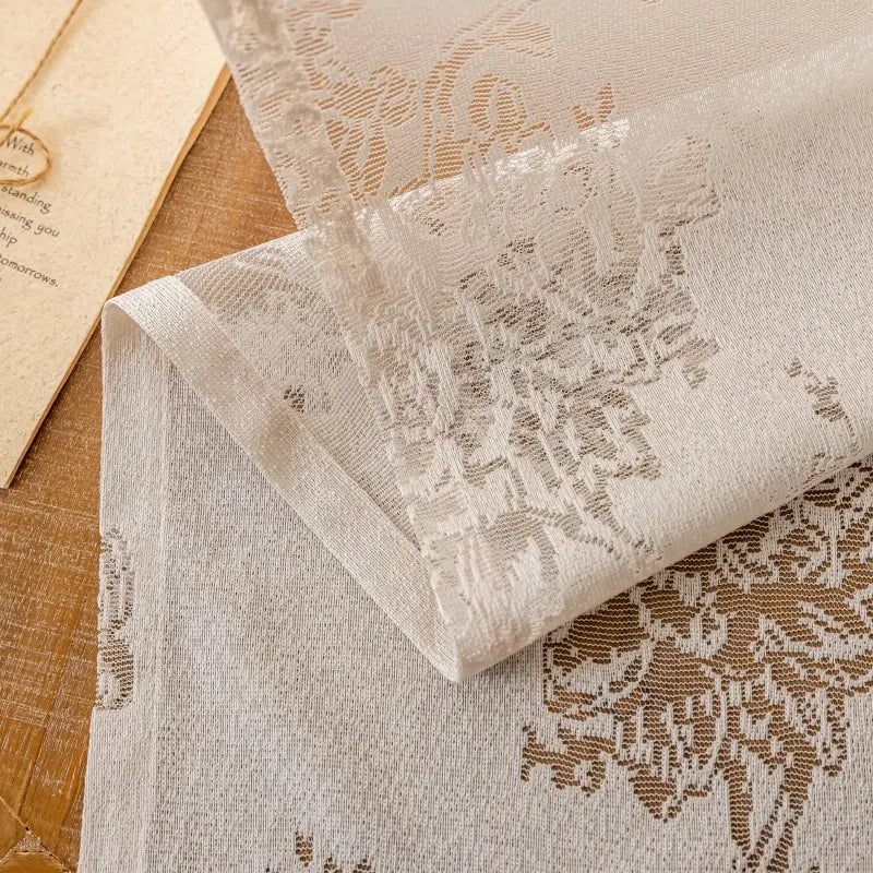 French Floral Lace Sheer Curtains