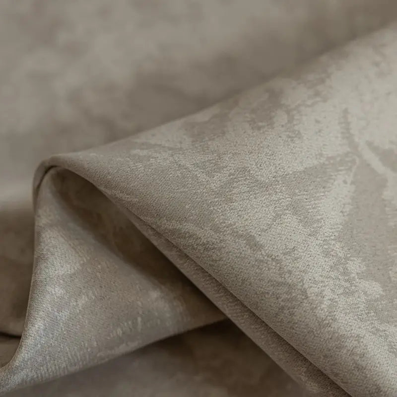 Luxury Beige Floral Jacquard Window Curtains