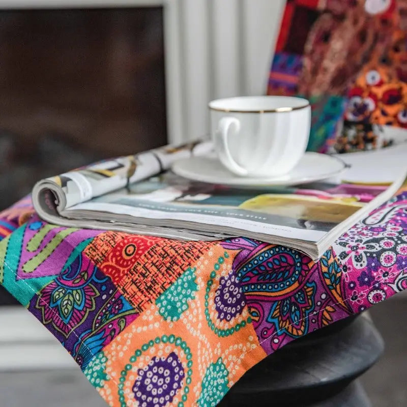Bohemian Patchwork Printed Sheer Curtains