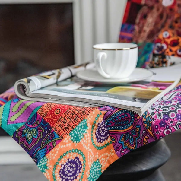 Bohemian Patchwork Printed Sheer Curtains
