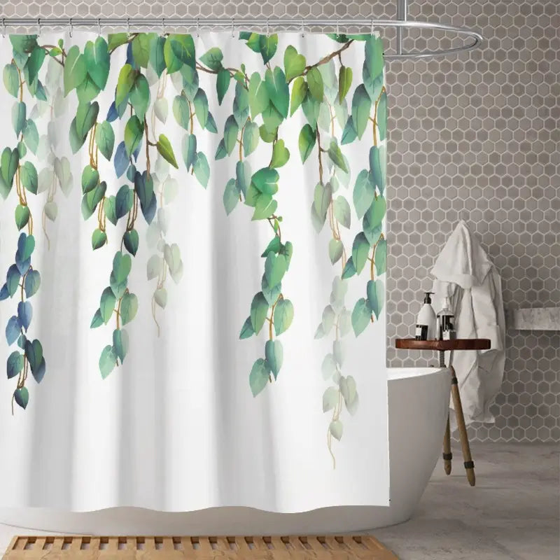 Floraweg Green Hanging Vines Shower Curtain Secondary image