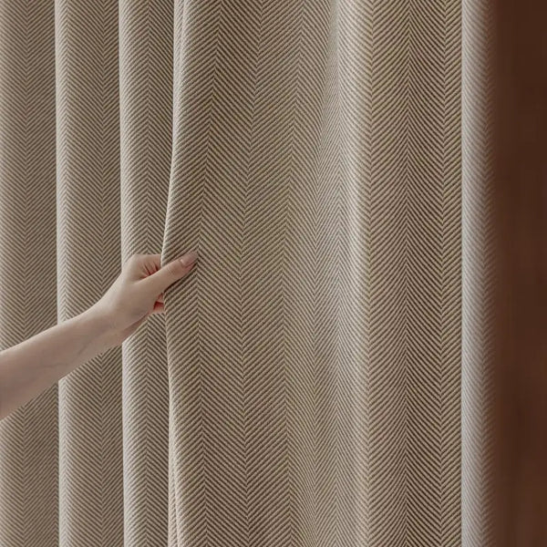 Chevron Jacquard Polyester Blackout Curtains