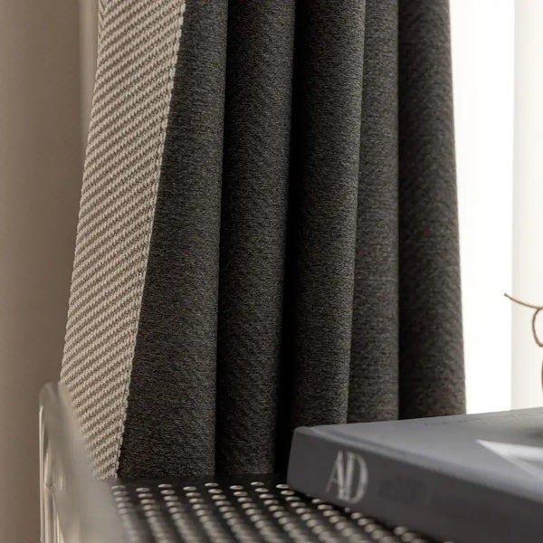 Chevron Jacquard Polyester Blackout Curtains