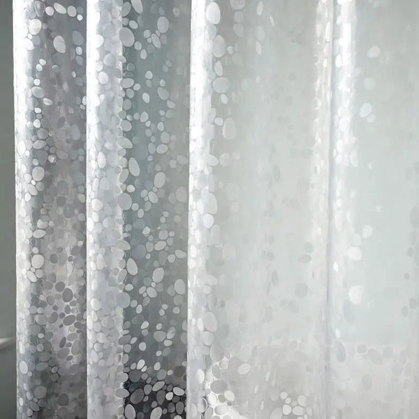 Floraweg 3D Clear Pebble Shower Curtain