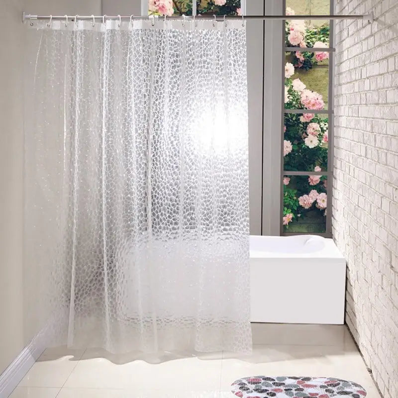 Floraweg 3D Water Cube Clear Shower Curtain Main image