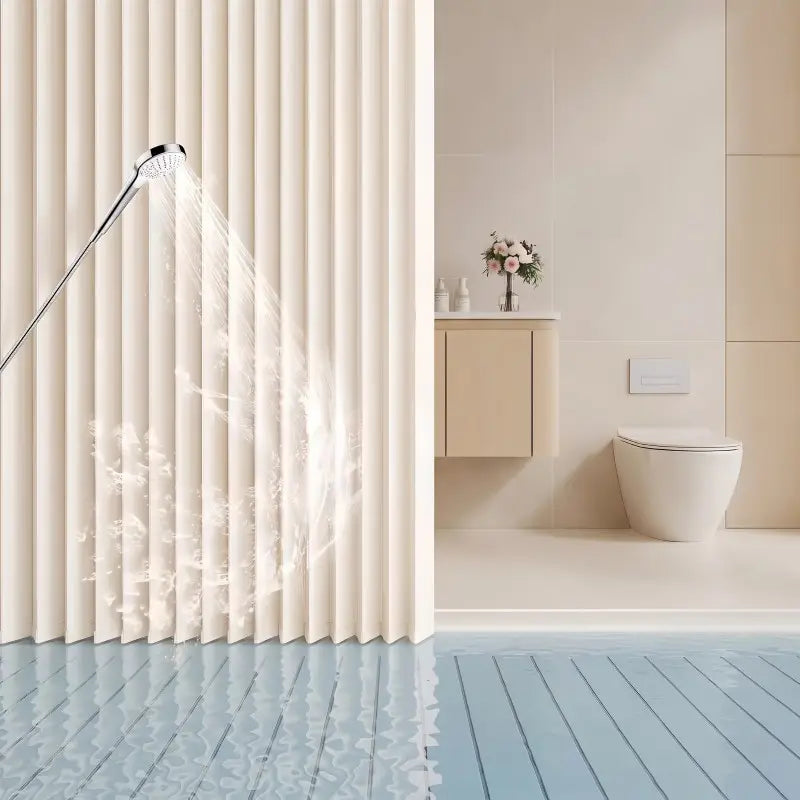 Floraweg Collapsible Accordion Shower Curtain
