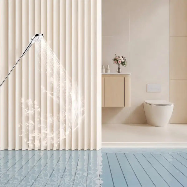 Floraweg Collapsible Accordion Shower Curtain