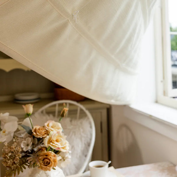 Custom Linen-Textured Room-Darkening Roman Shade