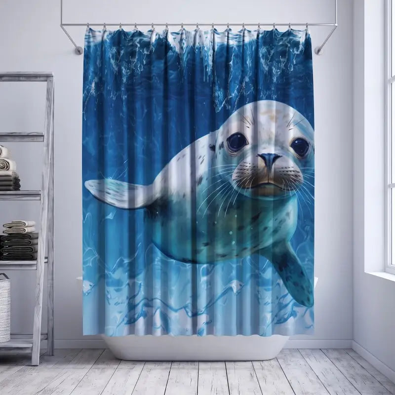 Floraweg Baby Seal Ocean World Shower Curtain