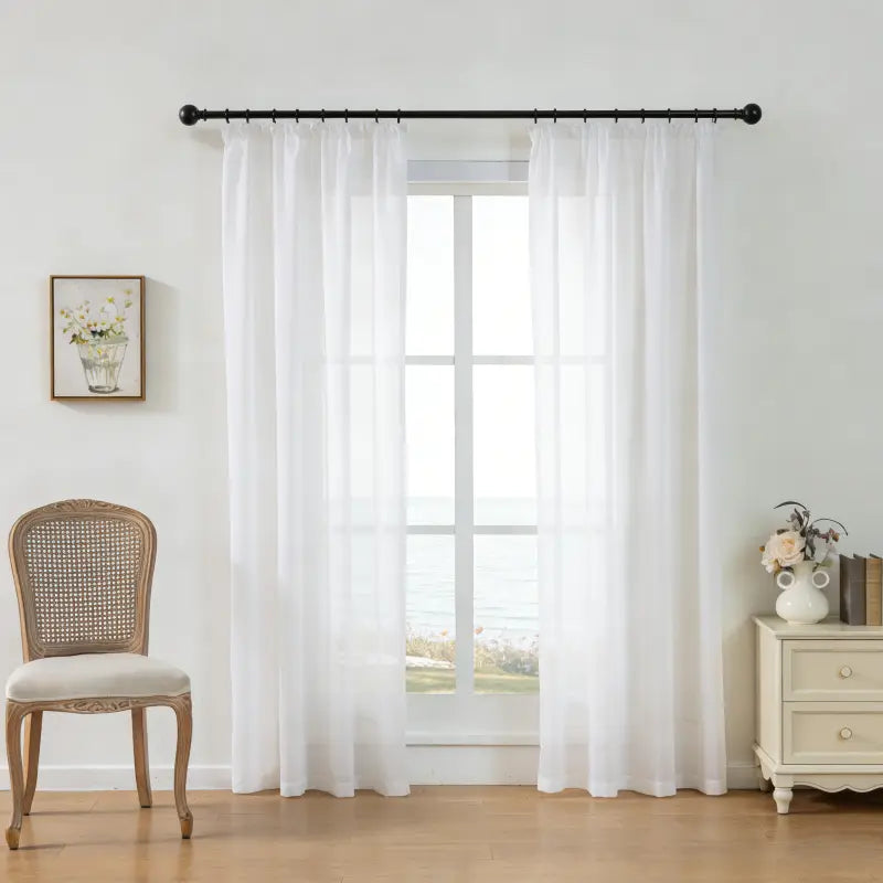 French Floral Lace Sheer Curtains