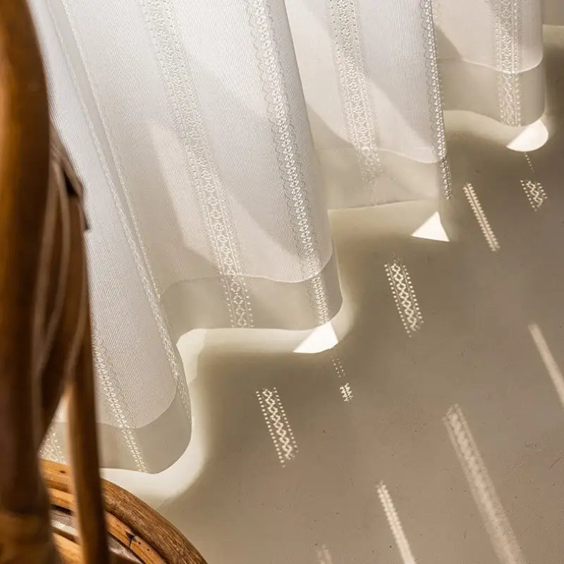 French Floral Lace Sheer Curtains