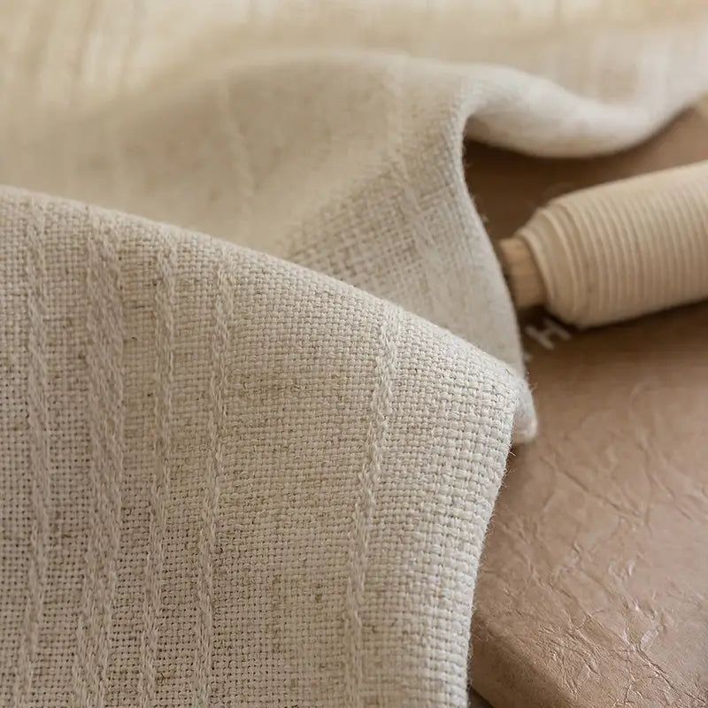French French Linen Blend Semi-Sheer Curtains