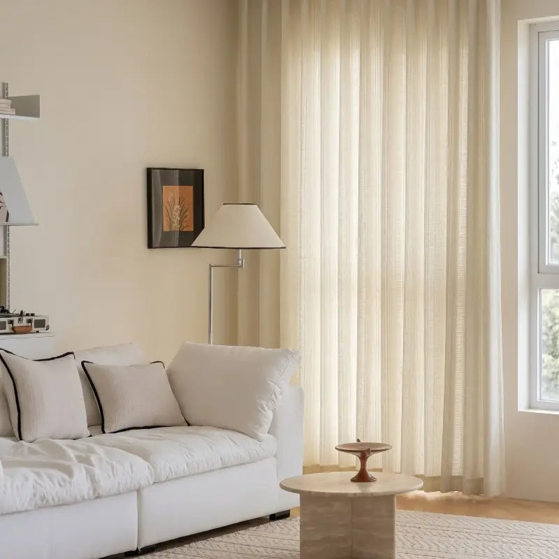 French French Linen Blend Semi-Sheer Curtains Main image