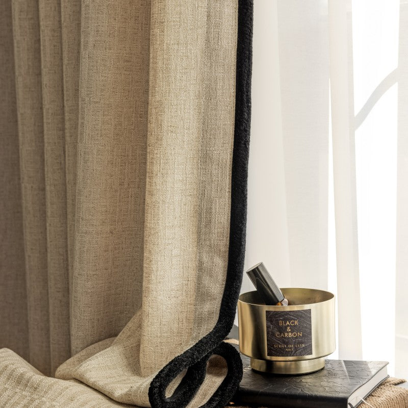 Japandi Bamboo Slub Polyester Curtains