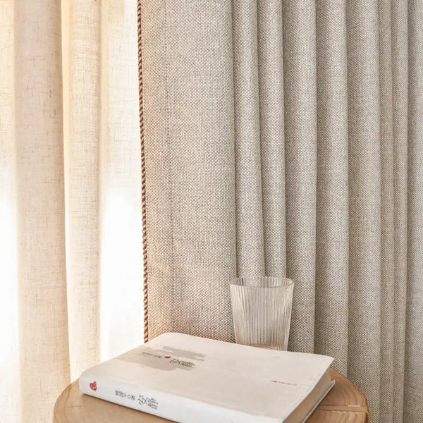 Japandi Organic Linen Look Textured Curtains