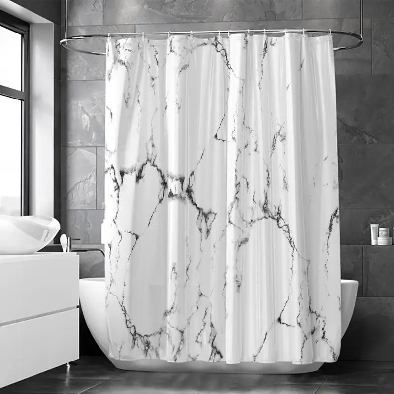 Floraweg Marble Texture Shower Curtain