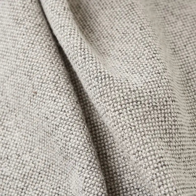 Modern Grey Chunky Woven Polyester Curtains