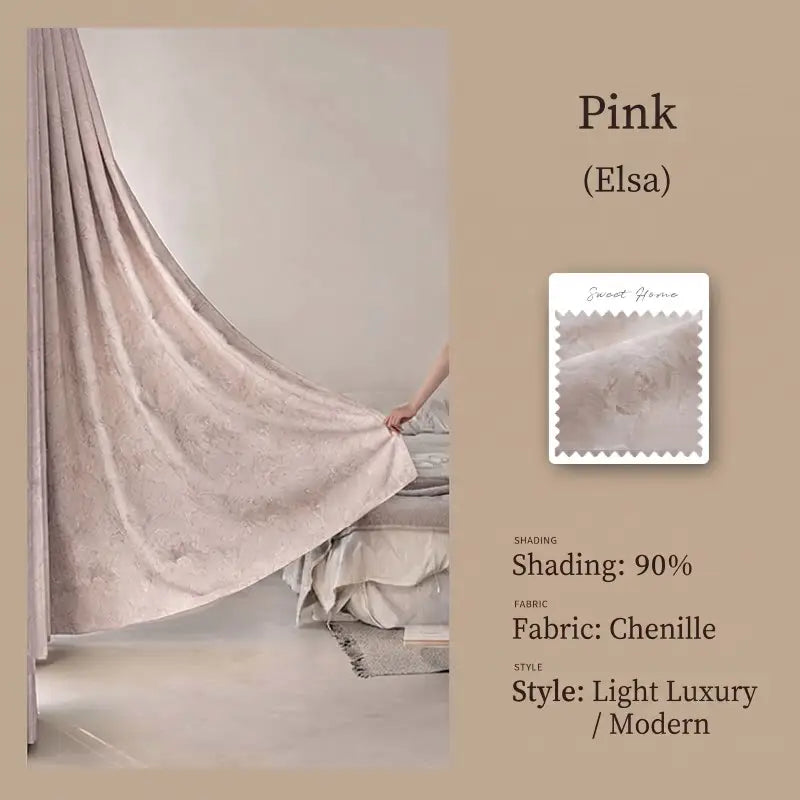 Modern Light Luxury Chenille Jacquard Curtains