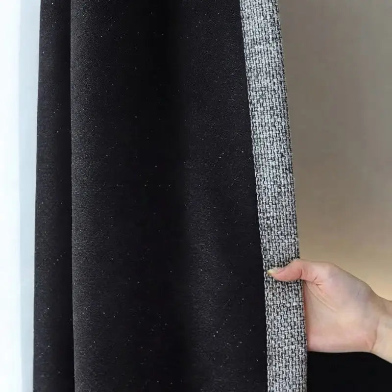 Modern Tweed Cotton Linen Look Blackout Curtains Secondary image