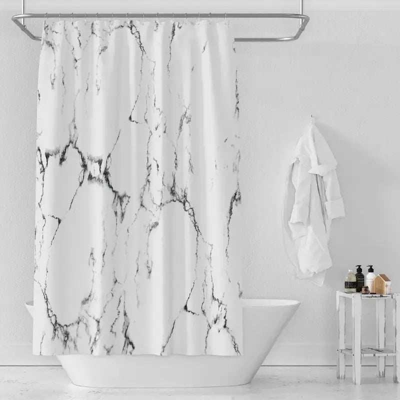 Floraweg Marble Texture Shower Curtain