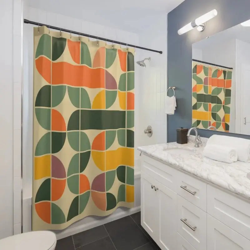 Floraweg Geometric Shower Curtain