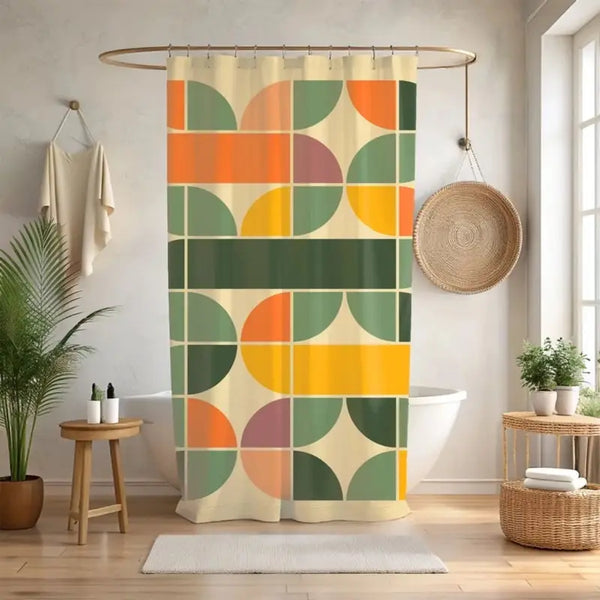 Floraweg Geometric Shower Curtain