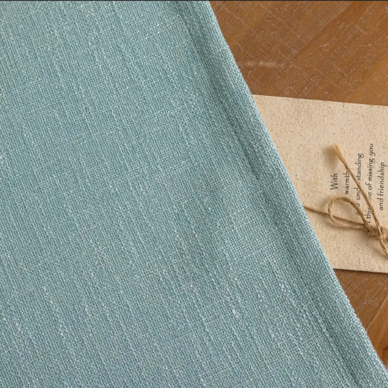Sage Green Linen Textured Blackout Curtains