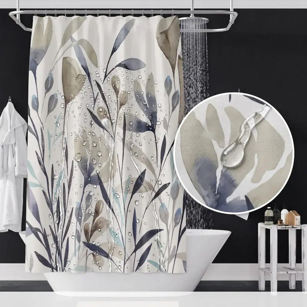 Floraweg Modern Watercolor Floral Shower Curtain