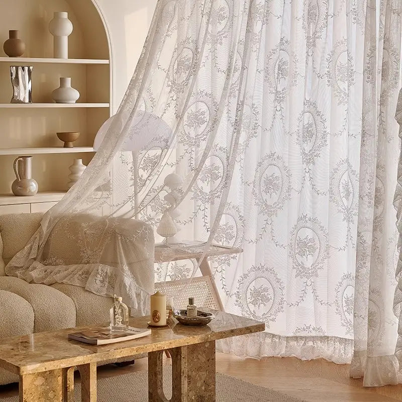 Victorian Damask Lace Sheer Curtains Main image