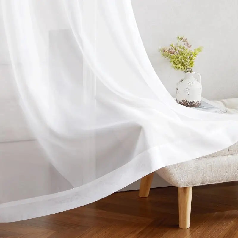 Classic White Voile Sheer Curtains