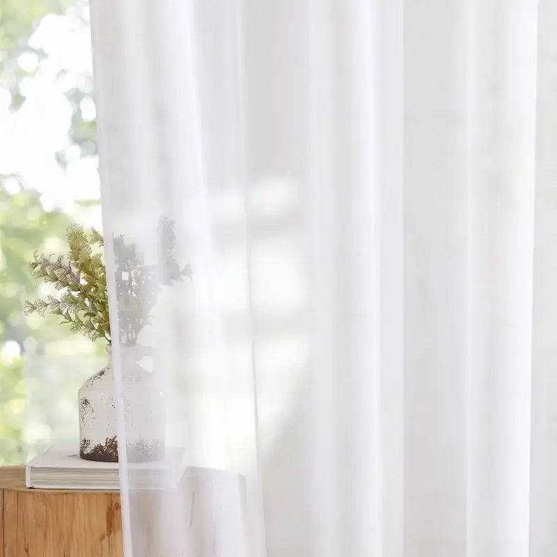 Classic White Voile Sheer Curtains