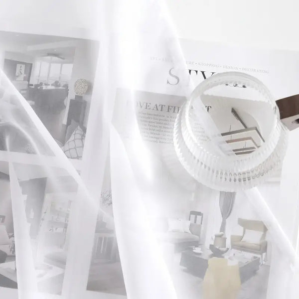 Classic White Voile Sheer Curtains